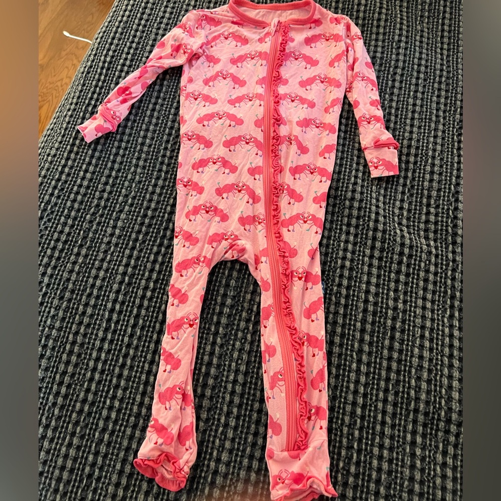 Kickee Pants Pink Ants Baby Pajamas 9-12m